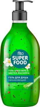 Fito superfood гель для душа увлажняющий 520мл алоэ вера и цветки жасмина