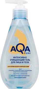 Aqa pure гель для лица и тела интенсивно очищающий 250мл для нормальной и жирной кожи