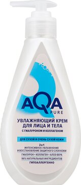 Aqa pure крем для лица и тела увлажняющий 250 мл для сухой и очень кожи