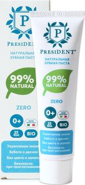 PresiDENT ZERO Зубная паста натуральная 0+ 32 г