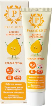 PresiDENT Зубная паста детская 0-3 лет Спелая груша 32 г