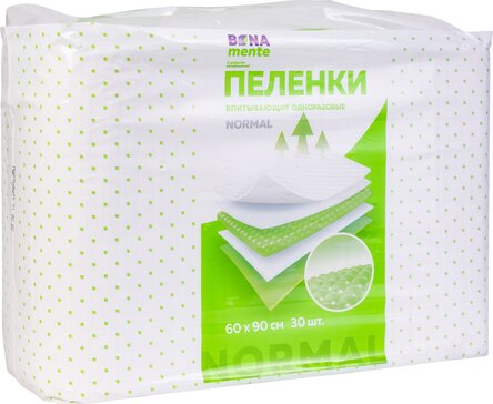 Пеленки впитывающие Bona Mente! NORMAL 60х90 см 30шт