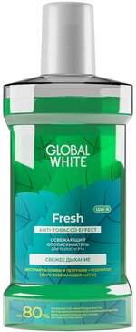 Ополаскиватель освежающий для полости рта GLOBAL WHITE вкус мяты 300 мл