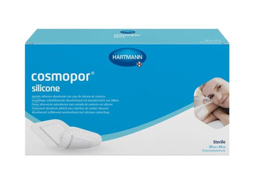 Cosmopor silicone Повязка-пластырь на рану 20 см х 10 см 5 шт