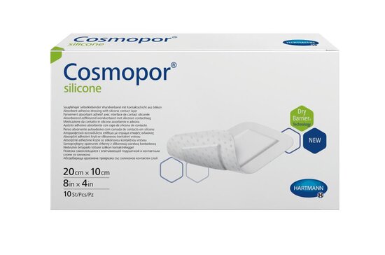 Cosmopor silicone Повязка-пластырь на рану 20 см х 10 см 10 шт