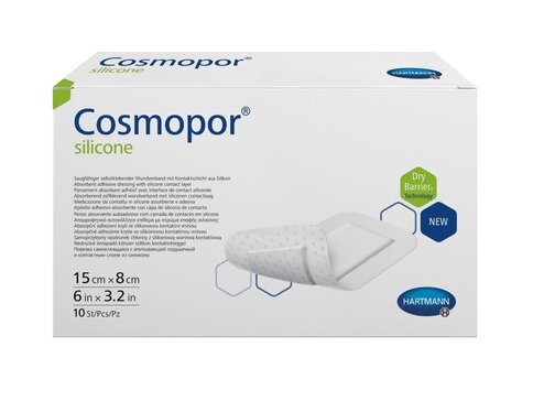 Cosmopor silicone Повязка-пластырь на рану 15 см х 8 см 10 шт