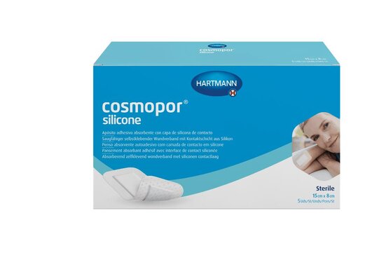 Cosmopor silicone Повязка-пластырь на рану 15 см х 8 см 5 шт