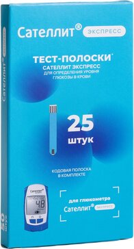 Сателлит Экспресс тест-полоски 25 шт