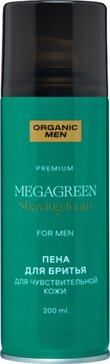 Пена для бритья для чувствительной кожи Organic Men MegaGreen 200 мл