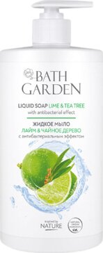 Bath garden мыло жидкое с антибактериальным эффектом 750мл лайм и чайное дерево