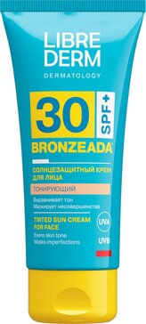 Librederm бронзиада крем тонирующий солнцезащитный spf 30 50мл для светлой и чувствительной кожи лица