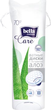 Bella cotton care подушечки ватные круглые 70 шт экстракт алоэ