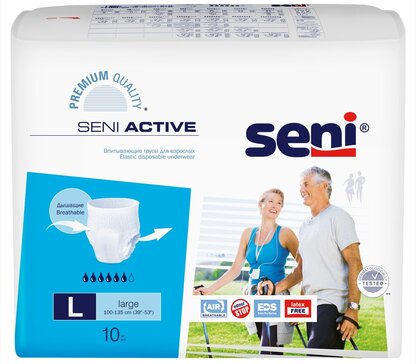 Seni active трусики впитывающие large 10 шт