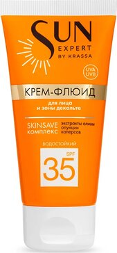 Krassa sun expert крем-флюид для лица и зоны декольте spf35 50мл