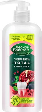 Лесной бальзам паста зубная для взрослых и детей с 7лет total комплекс 290г фл.-помпа гранат и таежные ягоды