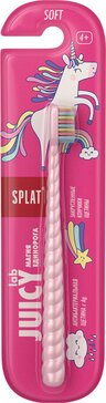 Splat juicy lab щетка зубная для детей мягкая розовая магия единорога с ионами серебра