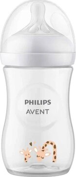 Бутылочка для кормления Philips Avent Natural Response SCY903/66, 260 мл, 1 мес+, 1 шт, рисунок жираф