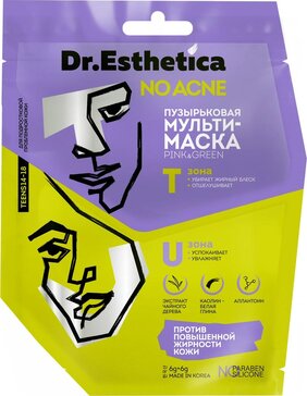 Dr.Esthetica Мульти-маска пузырьковая для подростков с 14 до 18 лет для жирной кожи, склонной к акне, саше 1 шт 