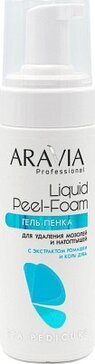 Aravia professional гель-пенка для удаления мозолей и натоптышей 160мл liquid peel foam с экстрактом ромашки и коры дуба