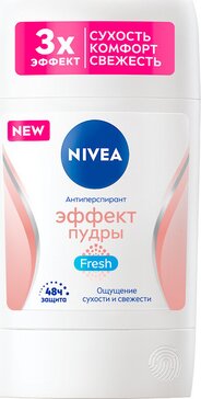 Nivea антиперспирант эффект пудры fresh 50мл стик