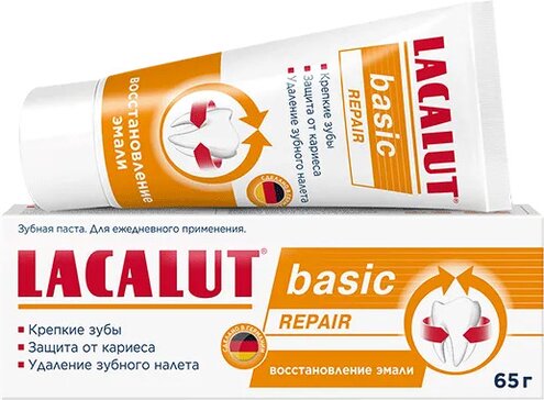 LACALUT basic repair зубная паста для восстановления и укрепления эмали 65 г