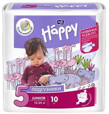 Bella baby happy подгузники детские junior/5 12-25кг 10 шт