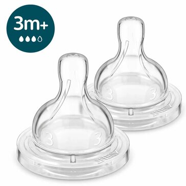 Соска силиконовая Philips Avent Anti-colic SCY763/02 со средним потоком от 3 мес, 2 шт