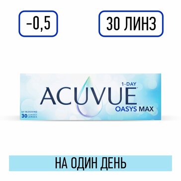 Acuvue oasys max 1-day линзы контактные -0.50/14.3/8.5 30 шт