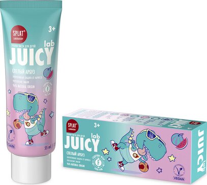 СПЛАТ детская зубная паста SPLAT JUICY Lab со фтором, со вкусом Арбуз 55 мл