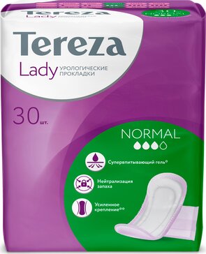 Прокладки урологические для женщин TerezaLady Normal 30 шт