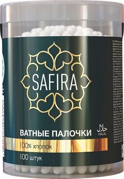 Safira Палочки ватные стакан 100 шт