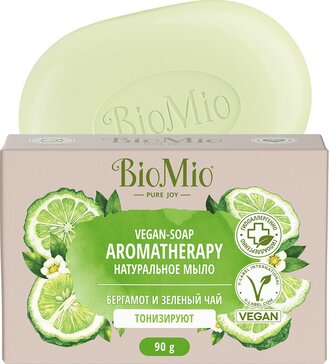 Biomio мыло натуральное vegan-soap 90г бергамот/зеленый чай