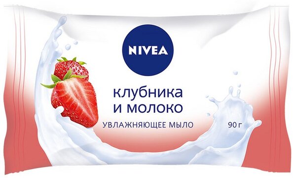 Увлажняющее мыло Nivea Клубника и молоко 90 г