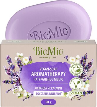 Biomio мыло натуральное bio-soap aromatherapy 90г лаванда и жасмин