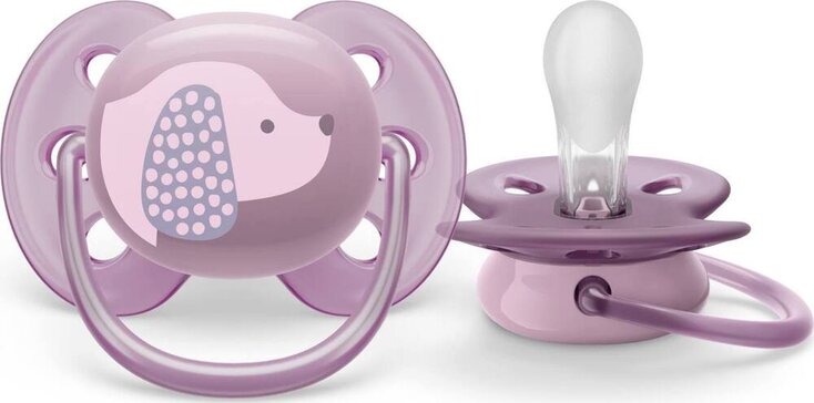 Пустышка силиконовая Philips Avent SCF092/05 с футляром для хранения и стерилизации 6-18 мес 1 шт