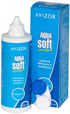 Avizor aqua soft раствор для контактных линз 350мл +контейнер