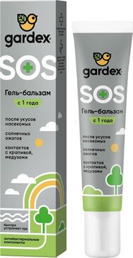 Gardex Family Гель-бальзам для взрослых и детей с 1 года после укусов насекомых SOS 25 мл