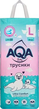 Aqa baby Подгузники-трусики Ultra Comfort р.L (9-14 кг) 42 шт