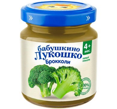 Бабушкино лукошко пюре 100г брокколи