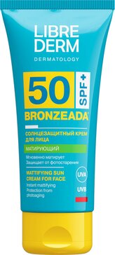 Librederm бронзиада крем матирующий солнцезащитный spf50 50мл для светлой и чувствительной кожи лица