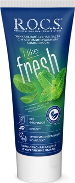 R.O.C.S. Зубная паста для защиты и укрепления эмали i like fresh 74 г