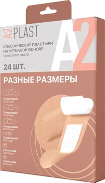 A2Plast Пластырь разные размеры 24 шт