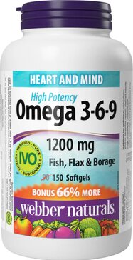 Webber Naturals Омега 3-6-9 1200 мг капс 150 шт