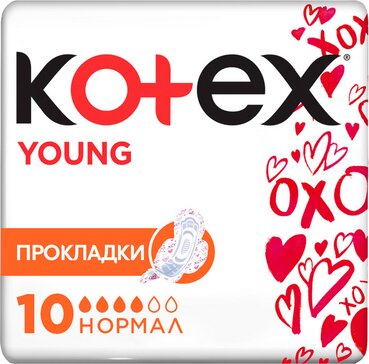 KOTEX Young Normal прокладки гигиенические 10 шт