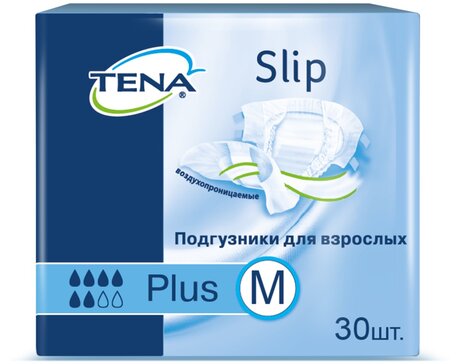 Tena Slip Plus Подгузники для взрослых р.M 30 шт