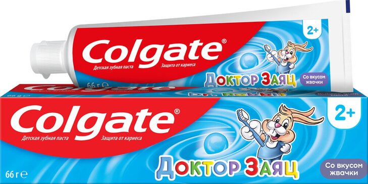 Colgate доктор заяц паста зубная детская 50мл вкус жвачки