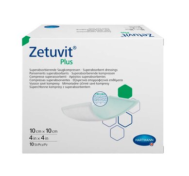 Zetuvit Plus Цетувит Плюс Повязка суперабсорбирующая стерильная 10х10 см 10 шт