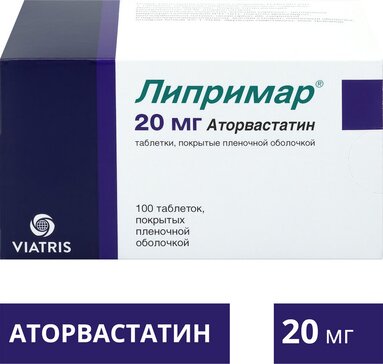 Купить липримар таб 20 мг 100 шт (аторвастатин) от 1213 руб. в городе Москва и Московская область в интернет-аптеке Планета Здоровья