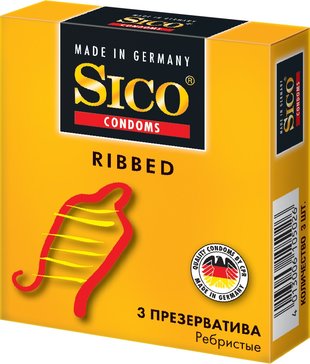 Презервативы Sico Ribbed Ребристые 3 шт