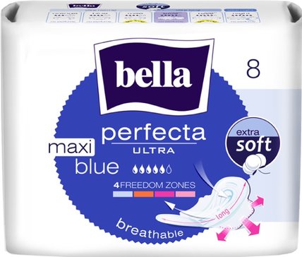 Bella perfecta ultra прокладки супертонкие blue maxi 8 шт